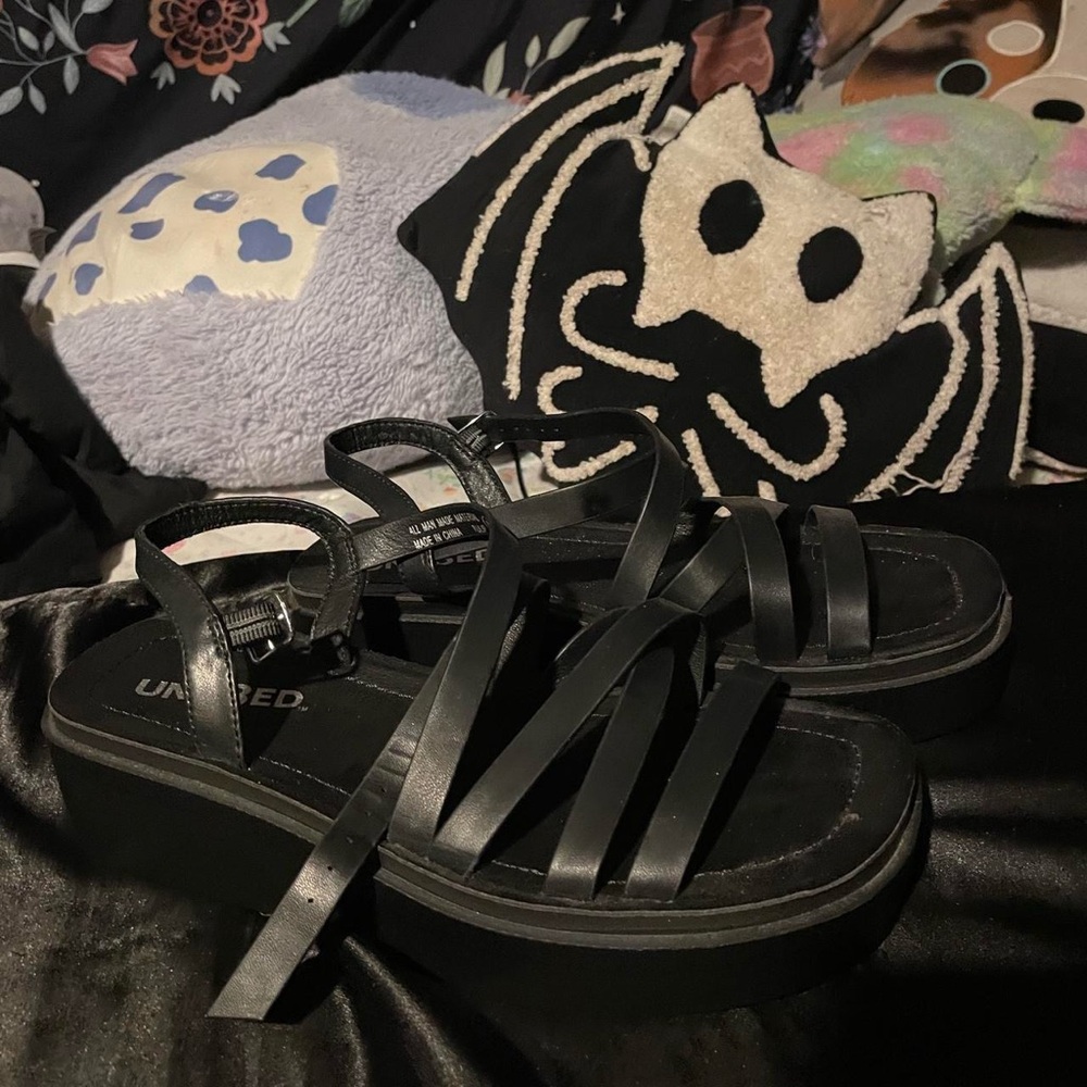 Black Strappy Platform Sandals
